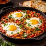 Shakshuka zum Frühstück bei HonigKrone Café